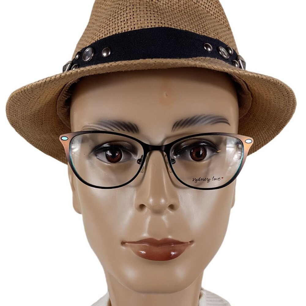 SYDNEY LOVE MEDIUM SIZED  WOMENS  BROWN/TEAL  METAL   EYEGLASSES